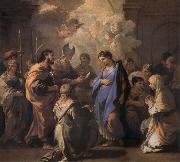 Luca Giordano Holy Ana and the nina Maria Second mitade of the 17th century painting